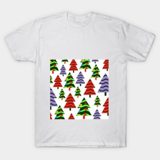 Christmas trees pattern T-Shirt